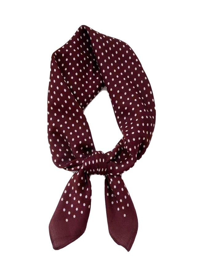 CYian Scarf for Women Square Scarf Soft Head Scarves Fashion Neck Scarfs for Bag Hair Scarves Gift 27.5 × 27.5 inches,Red dot - Image 1